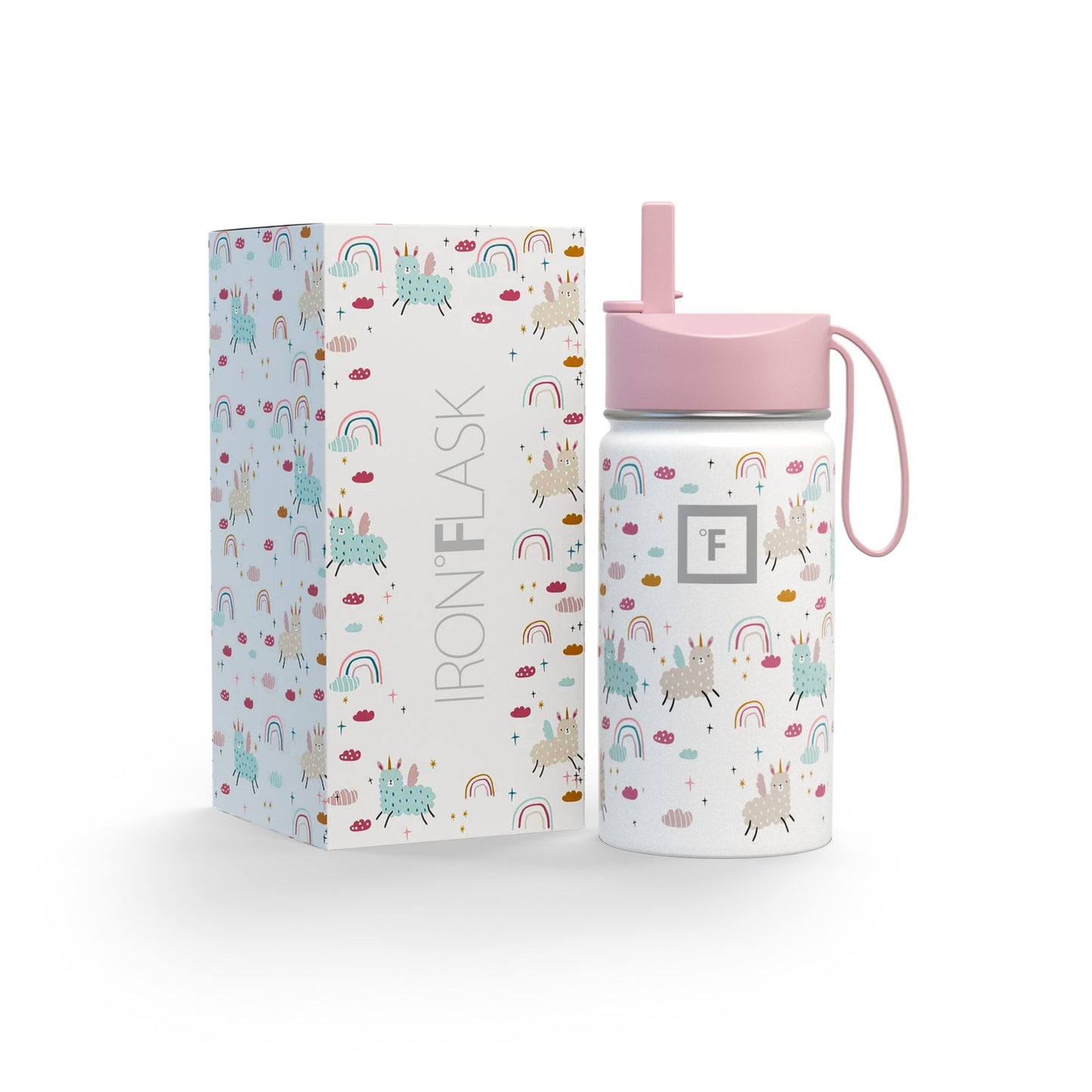 kids-water-bottle-n9 KC14ozBOXLOOK_LlamaRainbows.jpg